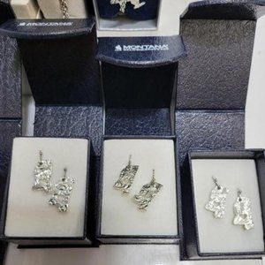 NIB/NEVER WORN BEFORE/ MONTANA SILVERSMITH "STATE" EARRINGS/ STATE IS MISSISSIPP